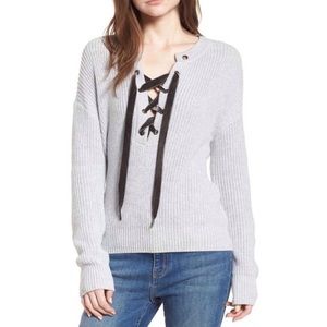 Rails Lace Up Sweater